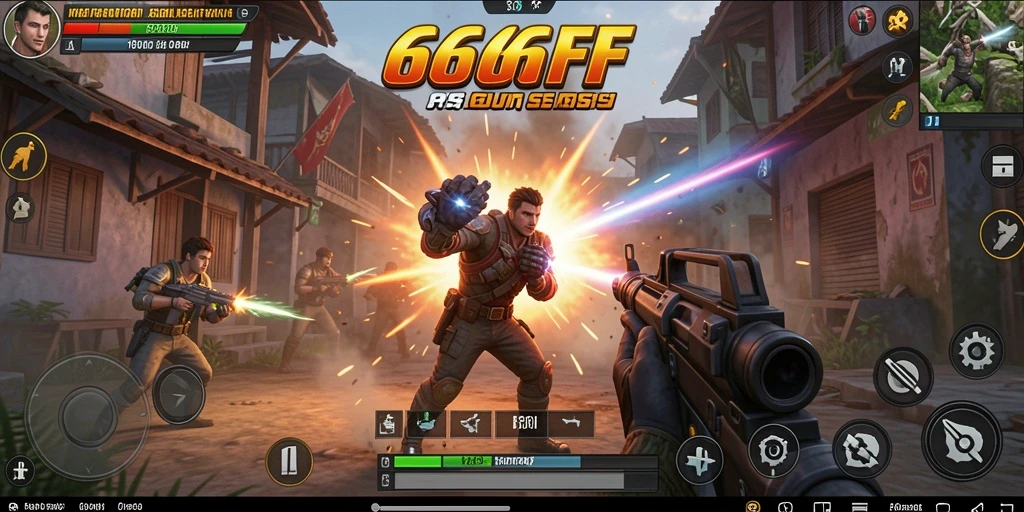 Gameplay 666FF yang intens dan penuh aksi.