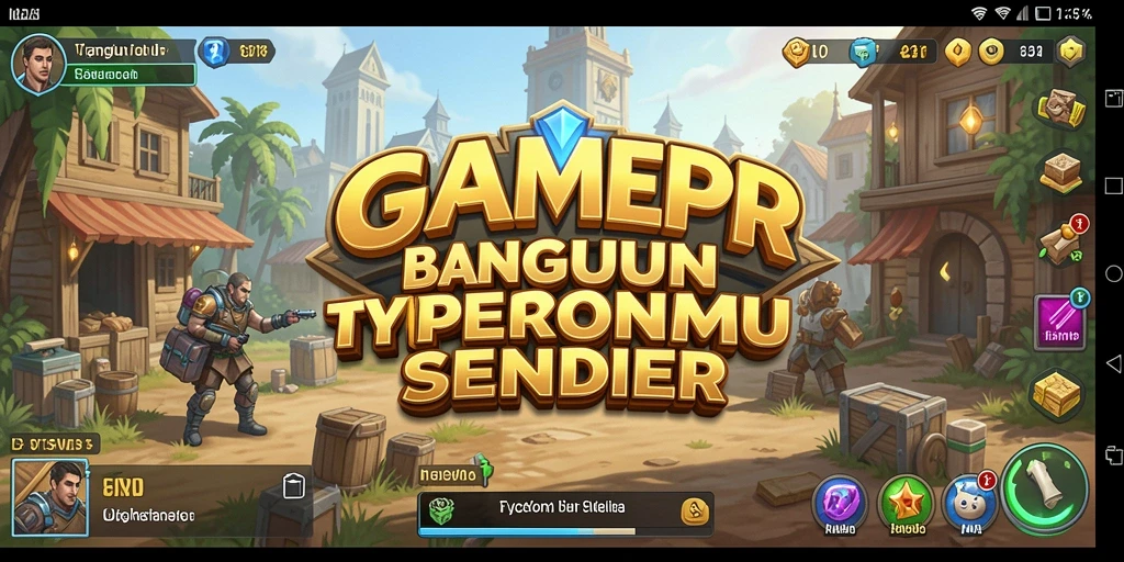 Tampilan gameplay GAMERP yang menarik dalam menciptakan bisnis impian.