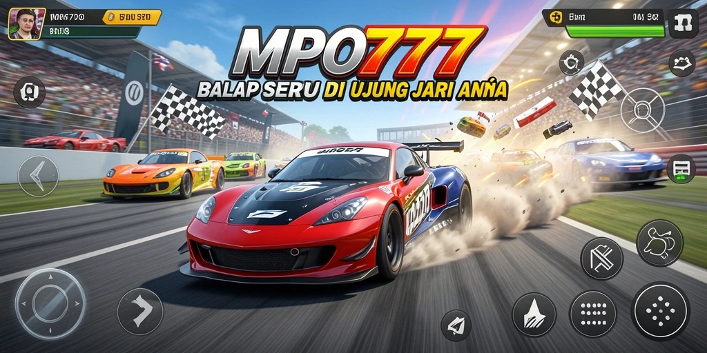 Tampilan seru dari gameplay balap MPO777.